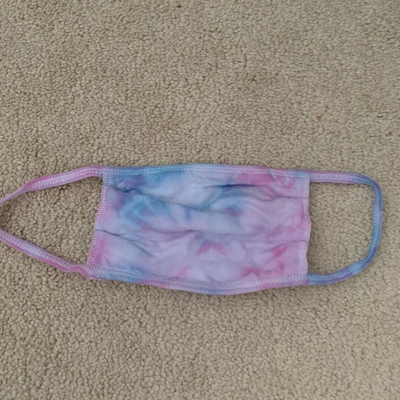 NWT pink & blue tie dye handmade fabric face mask - Picture 8 of 13